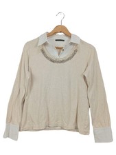 Thomas Rabe Damen Hemdbluse Gr. 38 Beige Casual Langarm Shirt