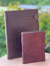 Leder 3 Ringe Ordner Grimoire