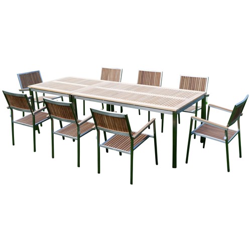 Gartengarnitur edelstahl teak - edelstahl,