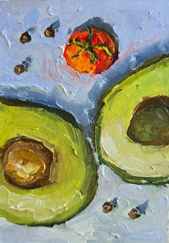 Avocado gemüse ölbild - gemüse, 10x15