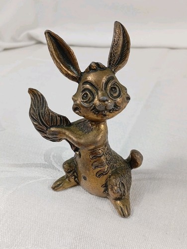Vintage hase figur bronze - vintage, /