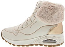 Skechers Uno Rugged-Fall Shimmer Damen Schnürstiefel beige