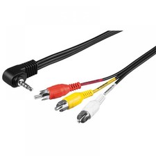 Audio Video Kabel mit 4-poligem Winkel Klinkenstecker Composite Raspberry Pi