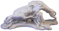 Nymphenburg Porcelain Boar Dog