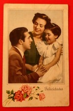 ✔️ POSTKARTE Alte Karte Romantische Szene. Mitte des 20. Jahrhunderts....