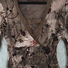 Dressbarn Sheer Floral Mesh