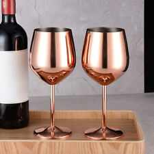 2/4x Edelstahl Weingläser