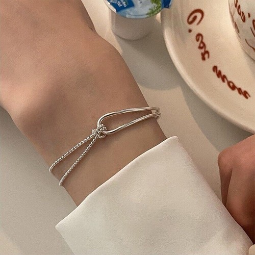 Armreif kette armband silber - armreif,