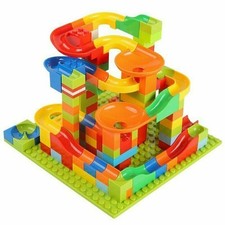 84-504PCs Marmor Run Rennen Bau Labyrinth Ball Track Baustein Kinder Spielzeug