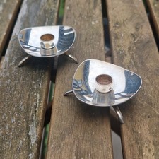 Cohr DENMARK Tripod Kerzenhalter Versilbert X 2 Stück