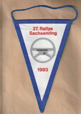 Wimpel DDR Trabant 27. Rally Sachsenring ca 24 cm x 15 cm