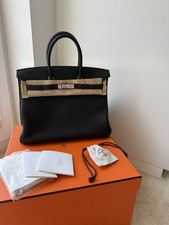 HERMÈS Birkin 35 Veau Togo Schwarz