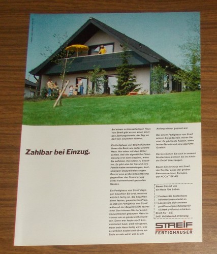 Seltene werbung streif haus - streif,