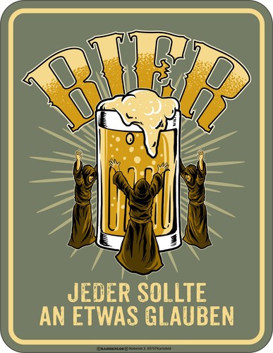 Magnet spruch bier glauben - -,