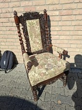 Stuhl, Sessel, Selten Thron Aus Holz