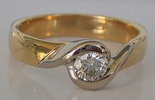 Solitär ring mit - solitär,