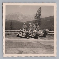 4 Männer Bremen Motorroller Motorrad NSU Prima Zirlerpass Reise 1957 - Foto