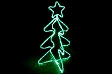 B-Ware 2er Set 3D-Figur Tanne 80 cm aus 7 m Lichtschlauch mit 168 LEDs