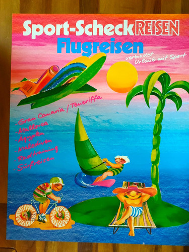 Plakat sport scheck reisen - sport-scheck,