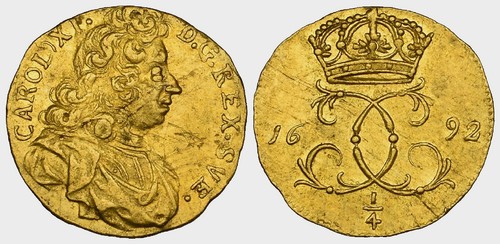 Gold schweden 4 dukat - 1/4,