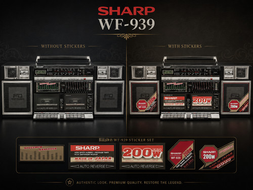 Sharp 939 aufkleber set - sharp, set,