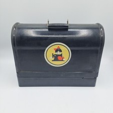 Seltene Vintage Bakelite Kinder Nähmaschine 1960-70s USSR schwarz m. Kofferhaube