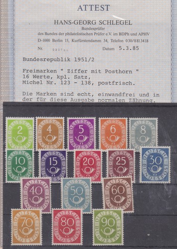 Brd 123 posthorn postfrisch - brd,