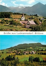 Ludmannsdorf Ortsansicht mit Kirche Panorama Karawanken Tanzboden