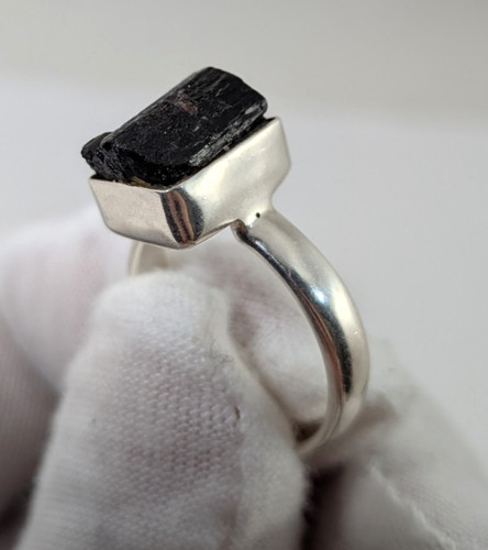 Schwarzer turmalin ring - turmalin,