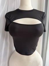 Sexy schwarzes Cut-Out Shirt