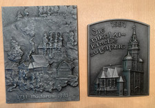 Buderus Kunstguss Plakette Relief 2 Jahresplaketten 1981, 1991