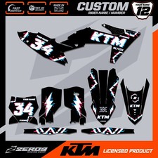 KTM MOTOCROSS GRAFIK, CUSTOM MX GRAFIK-KIT, SX SXF EXCF GLITCH SCHWARZ