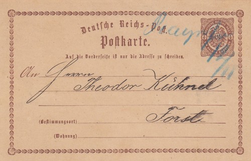 Ganzsache raguhn nach forst - ganzsache,