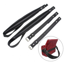 Akkordeon Schwarz Riemen Gurt Tragegurt Straps Leder Schwarz braun weiss rot