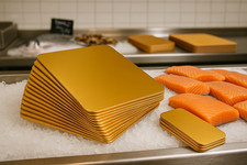 Lachsbretter gold/silber Einlegekarton für Vakuumierbeutel zum vakuumieren Lachs