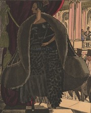 MODE - Gazette du Bon Ton - A l'opéra - Pierre Brissaud - Pochoir, 1920