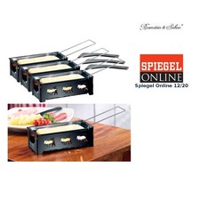 Rosenstein & Söhne 3er-Set Teelicht-Raclette, mit Schaber