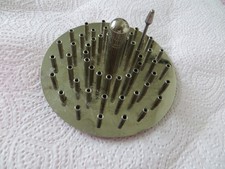 Dental Bohrerständer Metall, rostfrei, 54 Aufnahmen von Fräsen, Bohrer u.ä.