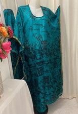 *UNIQUE* Schönes, elegantes Kaftan Kleid*Partie*Freizeit*Strand*Gr.46-54*Seide