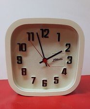 Wanduhr weiß Vintage 70er Jahre Atlanta Modell Depose