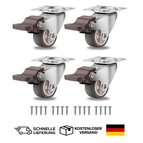 Möbelrollen gummi 25mm mit - möbelrollen,