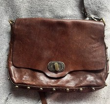 campomaggi tasche Braun Leder Schulterriemen Nieten