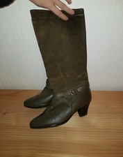Trachten Leder Stiefel grün Vintage Gr.37