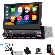 1 Din 7" Autoradio Touchscreen Bildschirm IPS Radio FM USB AUX Bluetooth +Kamera