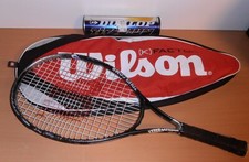 Wilson Tour Comp Tennisschläger  /  Racket + 4 Bälle + Tasche gebraucht 5)