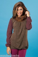 Damenpullover mit Rollkragen Oberteil zwei Farben one Size italienische Mode Neu