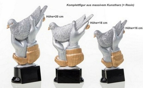 3er serie pokale taubenzucht - pokale,