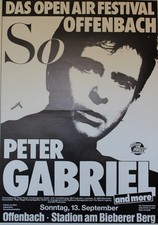 Open Air Festival Offenbach, Peter Gabriel, Poster, Plakat, Tour, Konzert, 1987