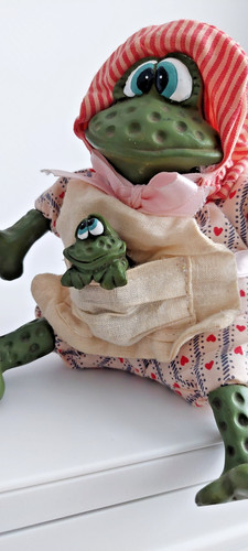Vintage frosch puppe - vintage,
