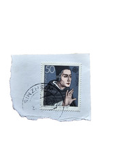 Briefmarke: Serie Deutschland: 50 Pfennig, BRD, Albertus Magnus